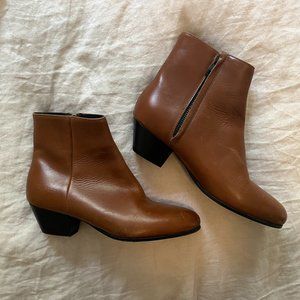 Woman by Common Projects | Ankle Booties | Brown Leather | Side Zip | EU36 /Sz 6